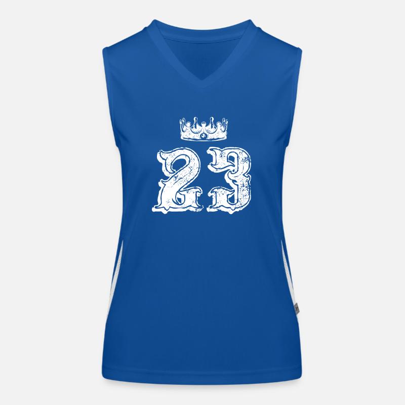 23 Zahl Krone Funktionelles Kontrast-Tank Top für Frauen