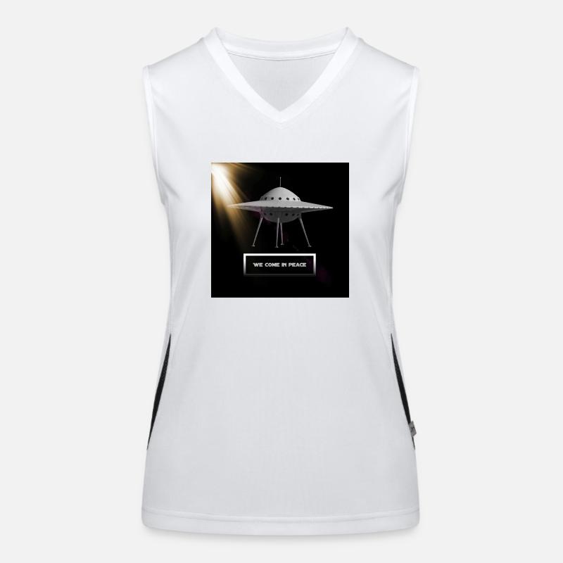 We Come in Peace Women's Functional Contrast Tank Top