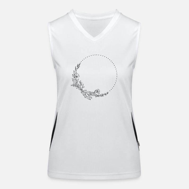 Cadre de fleurs Débardeur respirant contrasté Femme