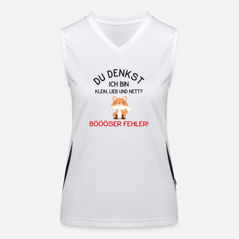 Du Denkst Ich Bin Klein Lieb Und Nett Fuchs Funktionelles Kontrast-Tank Top für Frauen