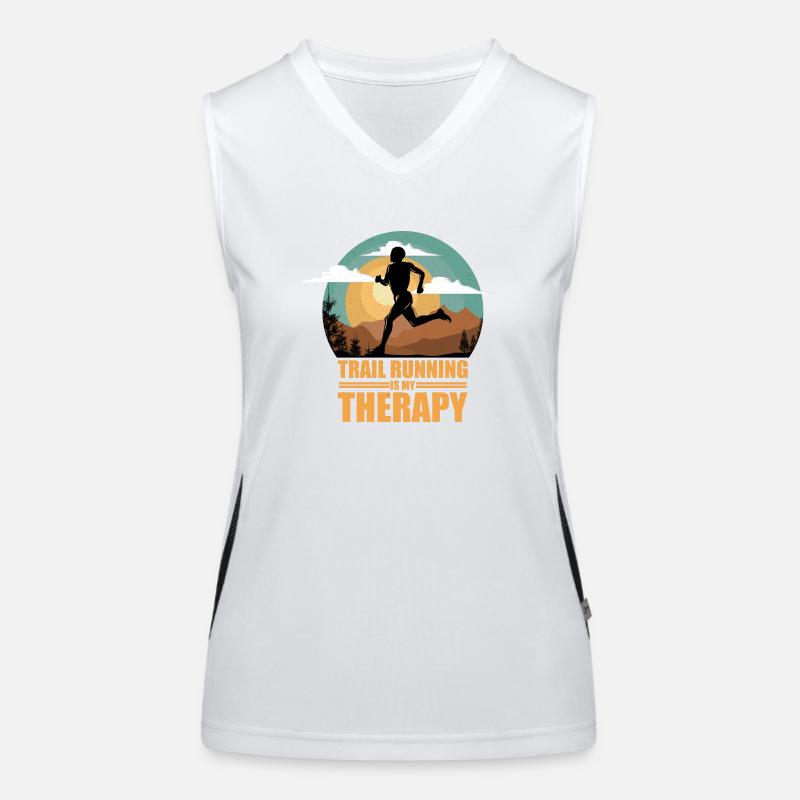 Trail Runner Running Joggen Jogger I Geschenk Funktionelles Kontrast-Tank Top für Frauen