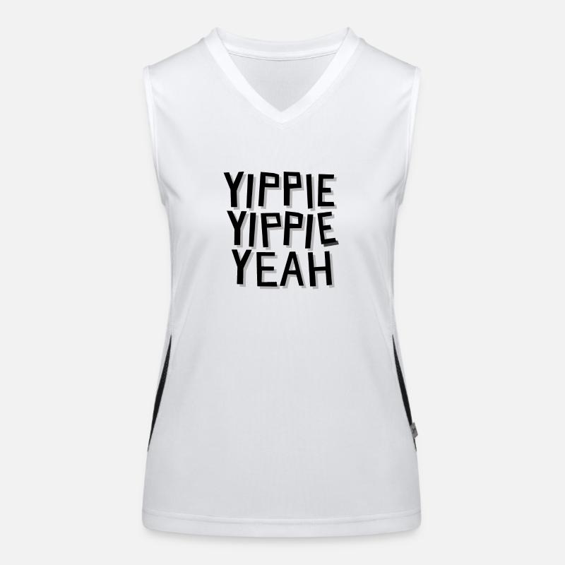 Yippie Yippie Yeah - Die 2000er Party Funktionelles Kontrast-Tank Top für Frauen