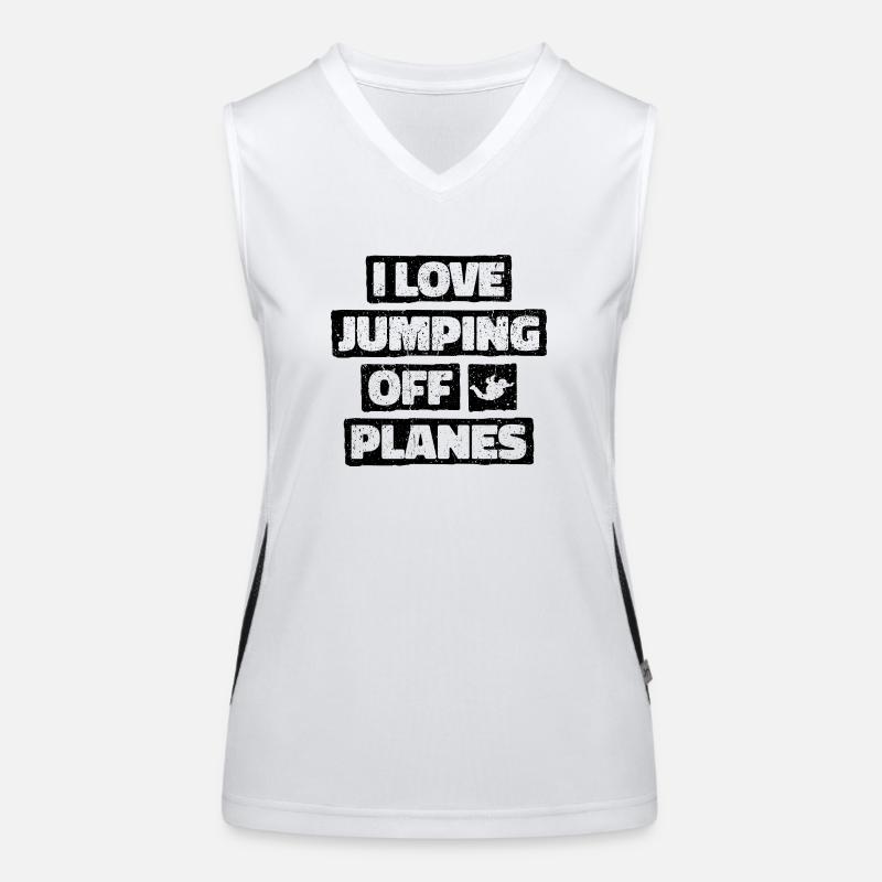 Skydiving Passion Design. Perfect Adrenaline Gift Women's Functional Contrast Tank Top