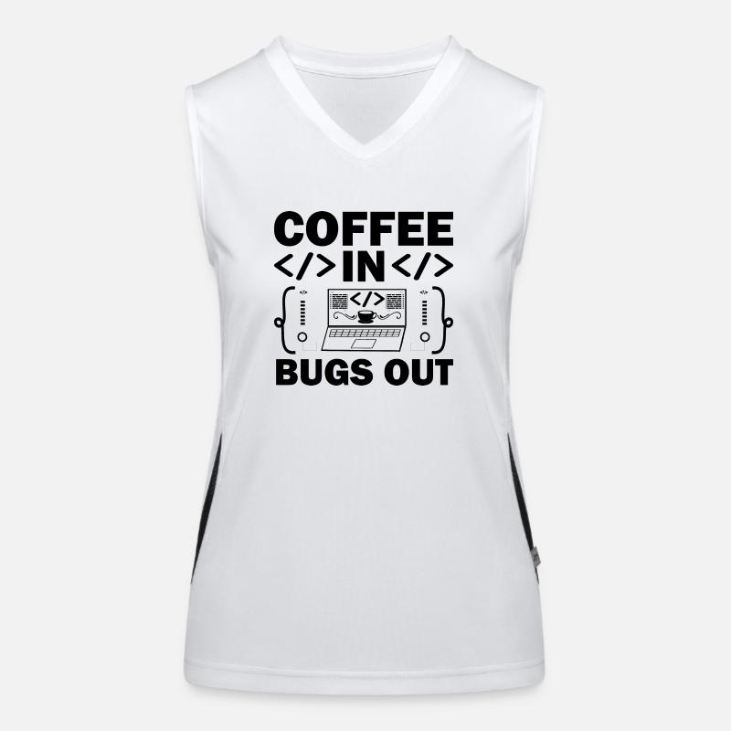 Kaffee-Codierung Programmierer Programmierer Entwickler Nerd Coff Funktionelles Kontrast-Tank Top für Frauen