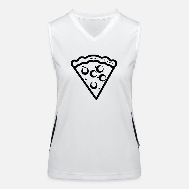 Pizzastück Funktionelles Kontrast-Tank Top für Frauen