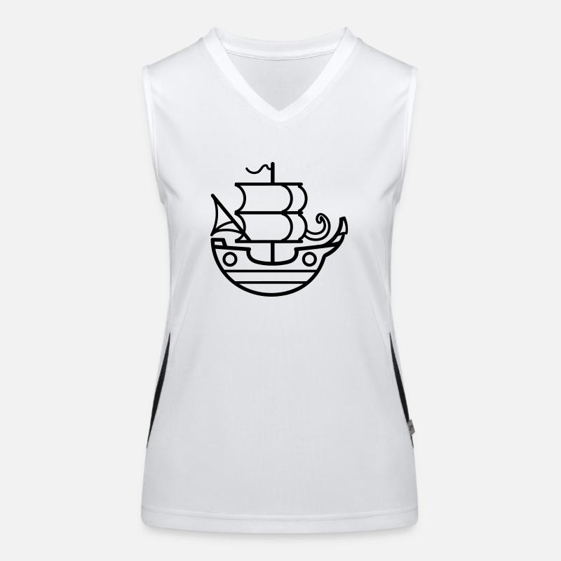 Pirate ship Women's Functional Contrast Tank Top