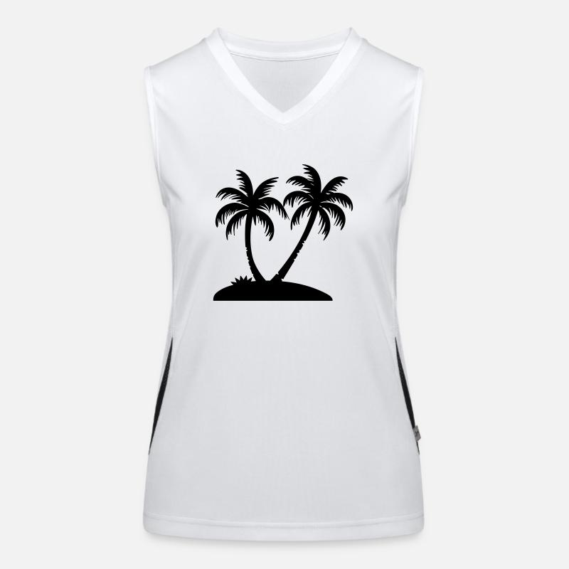 Palme Funktionelles Kontrast-Tank Top für Frauen