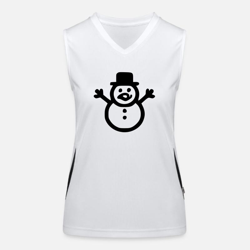 Schneemann Funktionelles Kontrast-Tank Top für Frauen