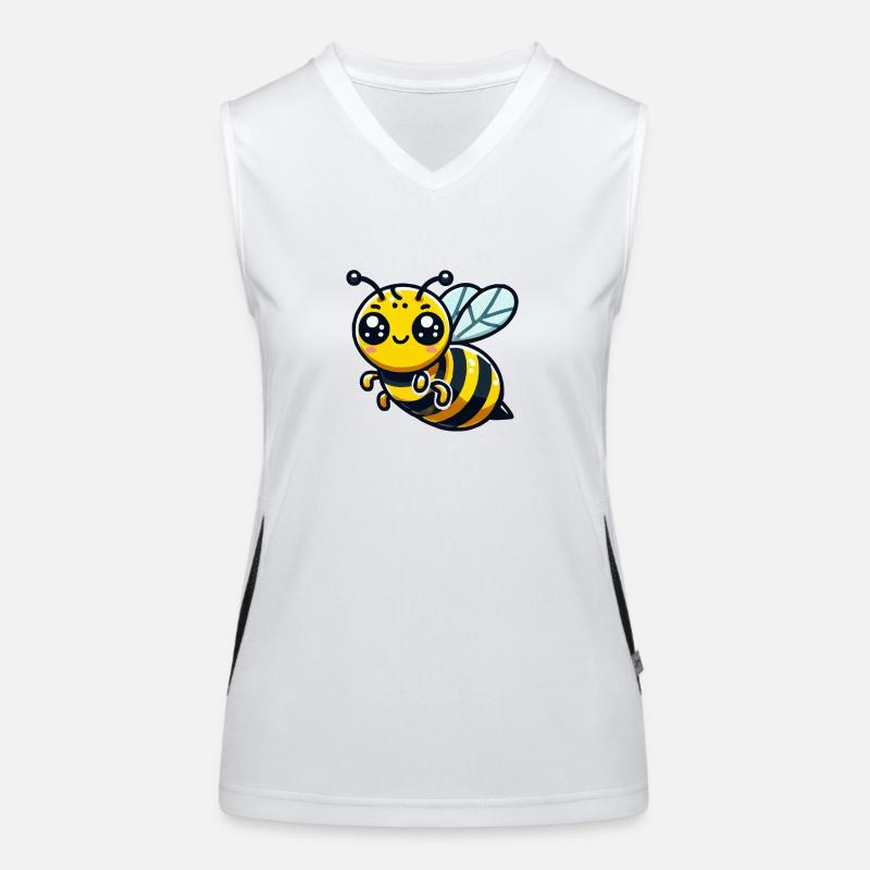 Bee Wasp Comic Women's Functional Contrast Tank Top