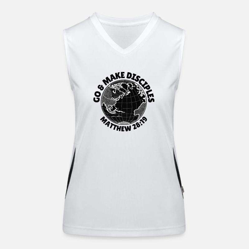 Go & Make Disciples – Matthew 28:19 Women's Functional Contrast Tank Top