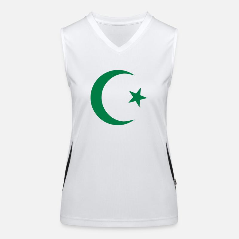 Star and Crescent Women's Functional Contrast Tank Top