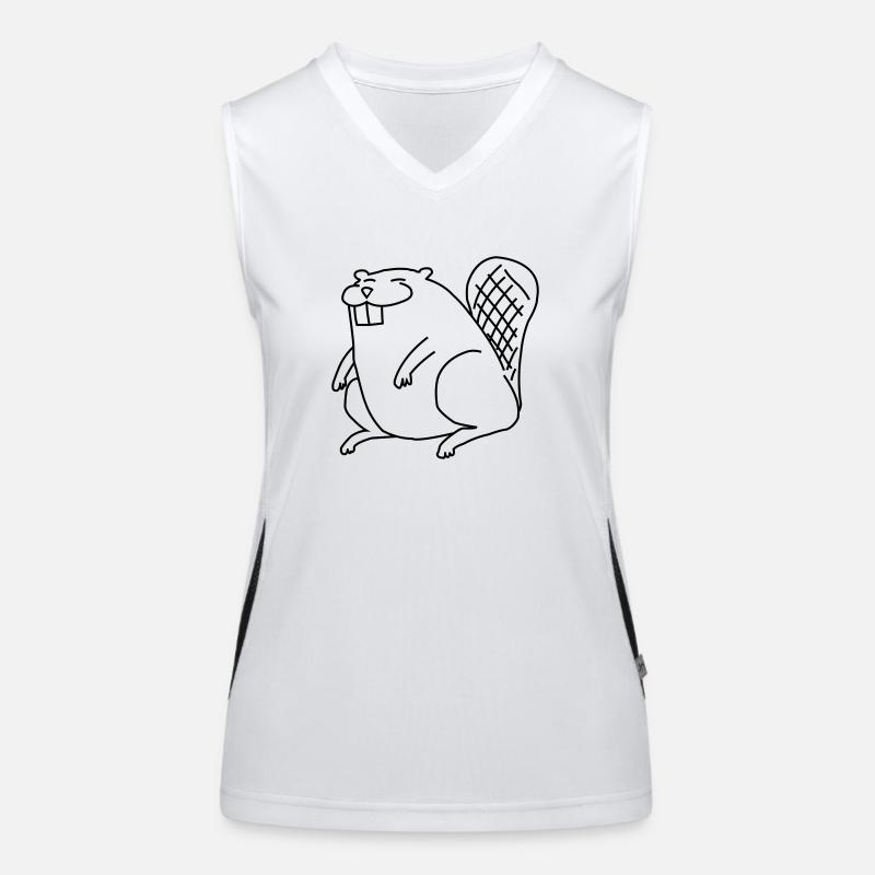 Trash Beaver Funktionelles Kontrast-Tank Top für Frauen