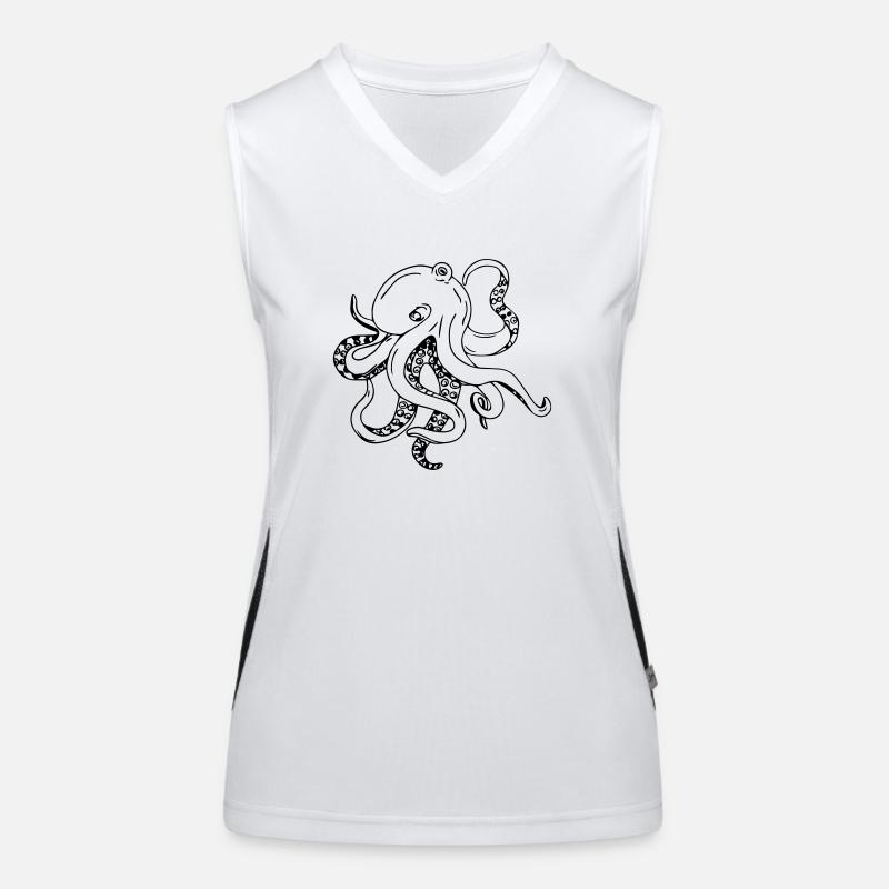 octopus_big Funktionelles Kontrast-Tank Top für Frauen