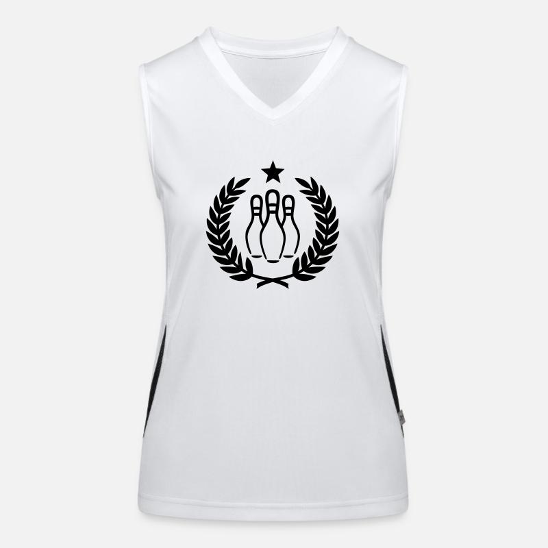 Lorbeerkranz (Bowling) 03 Funktionelles Kontrast-Tank Top für Frauen