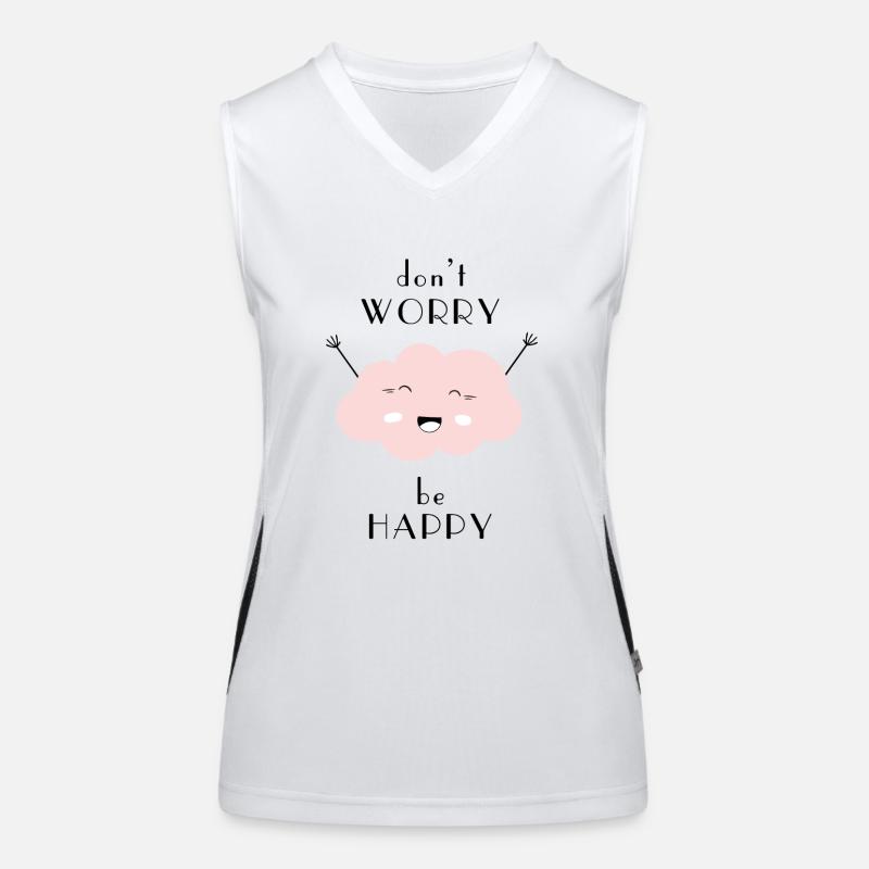 Don't worry be happy Funktionelles Kontrast-Tank Top für Frauen