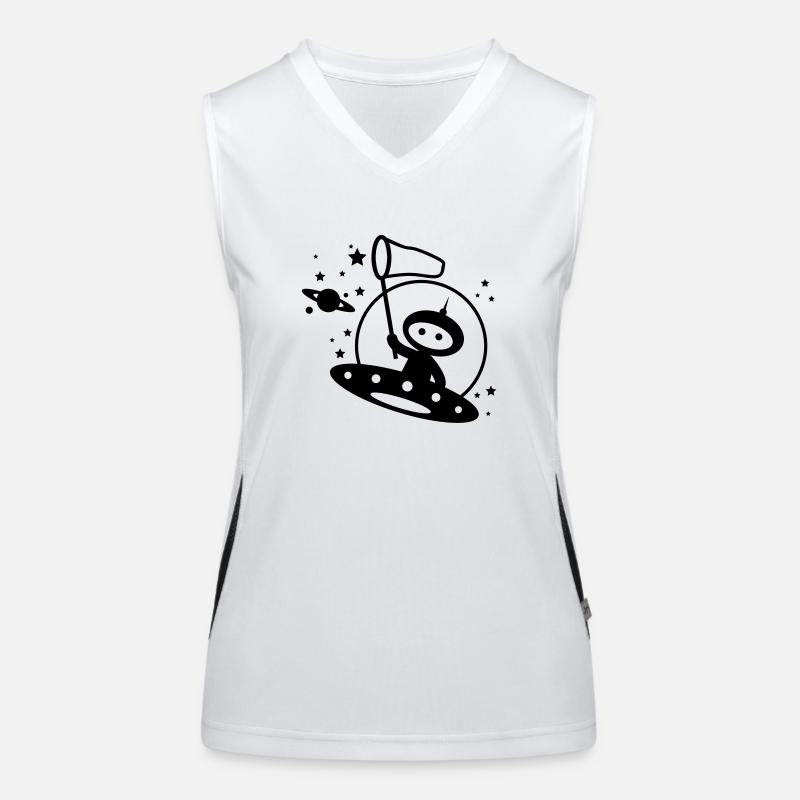 Kosmonaut Sternenfänger Funktionelles Kontrast-Tank Top für Frauen