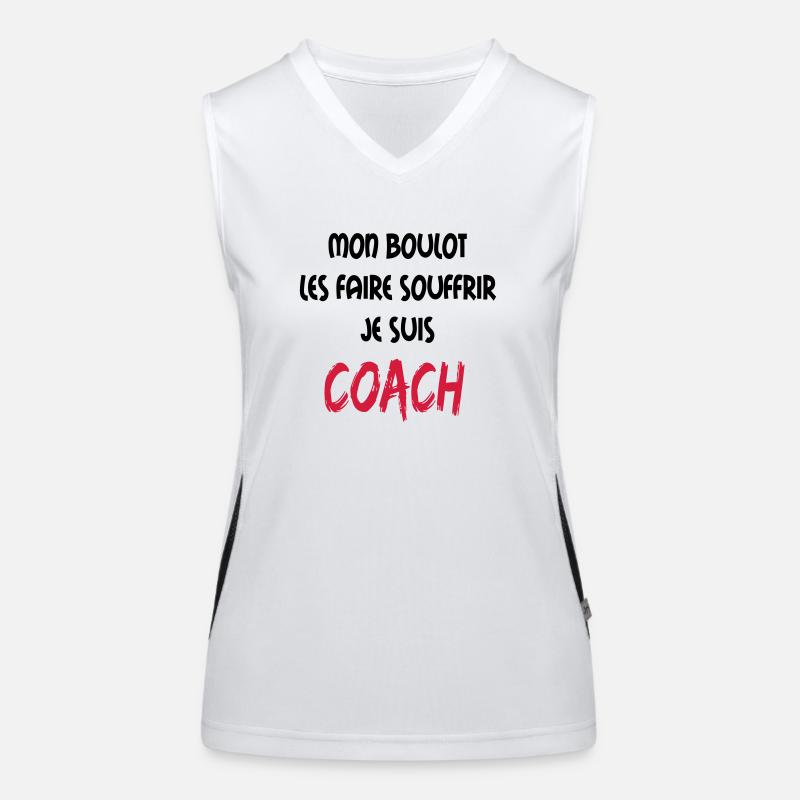 Mon boulot coach 2 Funktionelles Kontrast-Tank Top für Frauen