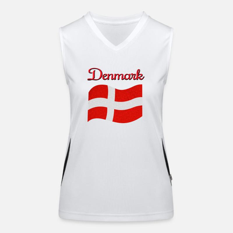 Drapeau du Danemark Débardeur respirant contrasté Femme