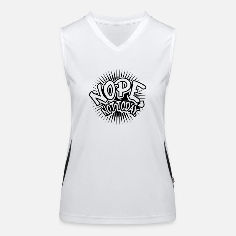 Nope Comic Schrift Funktionelles Kontrast-Tank Top für Frauen