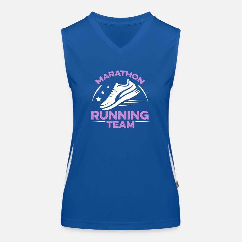 marathon running team Funktionelles Kontrast-Tank Top für Frauen