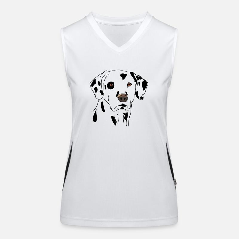 Dalmatiner Funktionelles Kontrast-Tank Top für Frauen