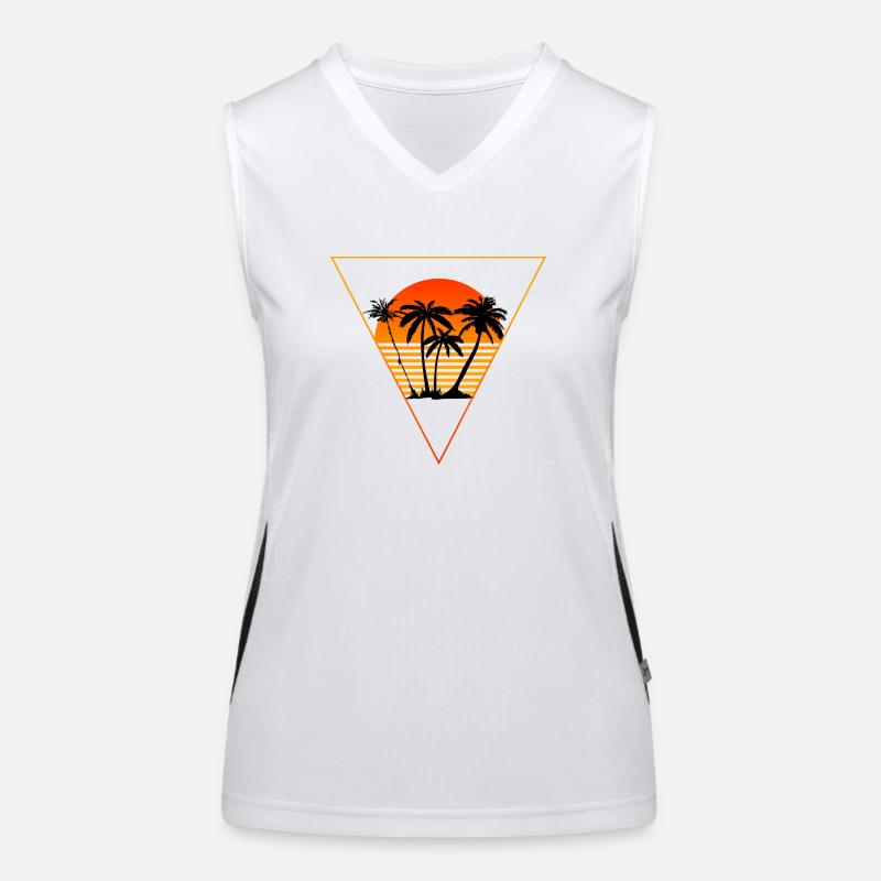 Synthwave-Retrowave Funktionelles Kontrast-Tank Top für Frauen