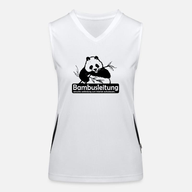 Bambusleitung Funktionelles Kontrast-Tank Top für Frauen