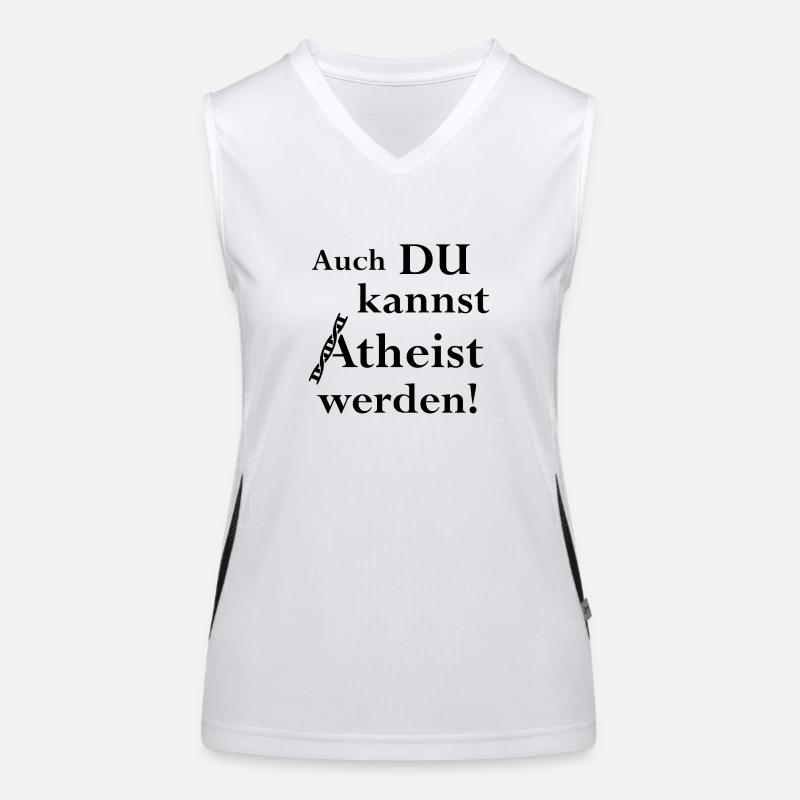Auch du kannst Atheist werden! Funktionelles Kontrast-Tank Top für Frauen