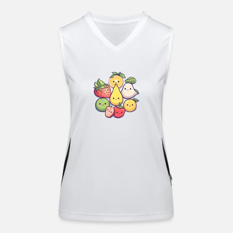Kawaii Fruit Delight Women's Functional Contrast Tank Top
