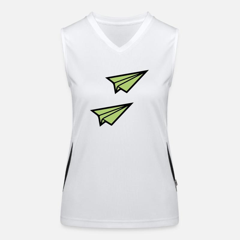 papierflieger 2 Funktionelles Kontrast-Tank Top für Frauen