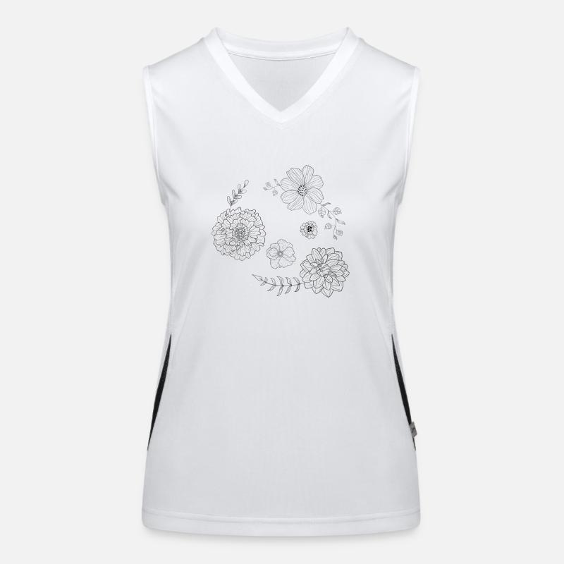 Blumen Muster Funktionelles Kontrast-Tank Top für Frauen