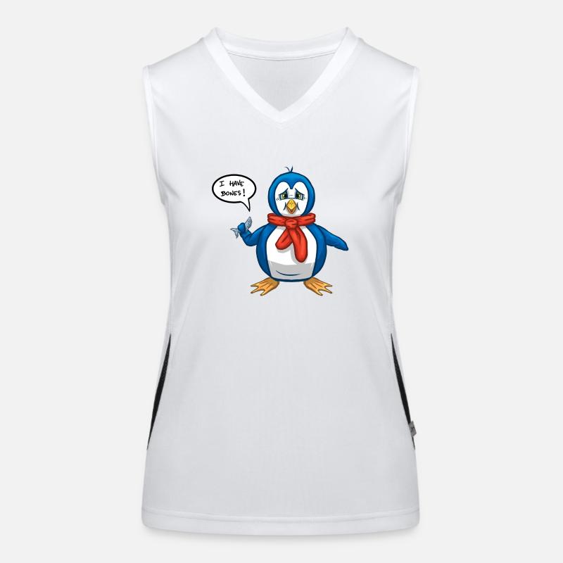 Pinguin Funktionelles Kontrast-Tank Top für Frauen