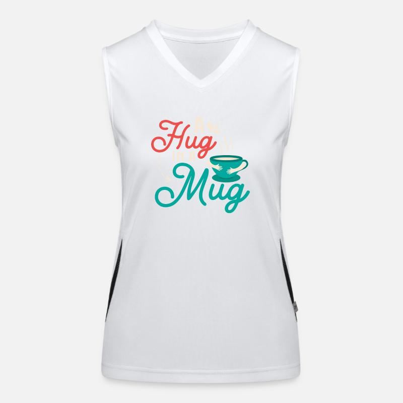 A hug in a mug Tea Bag Tea Drinker Funktionelles Kontrast-Tank Top für Frauen