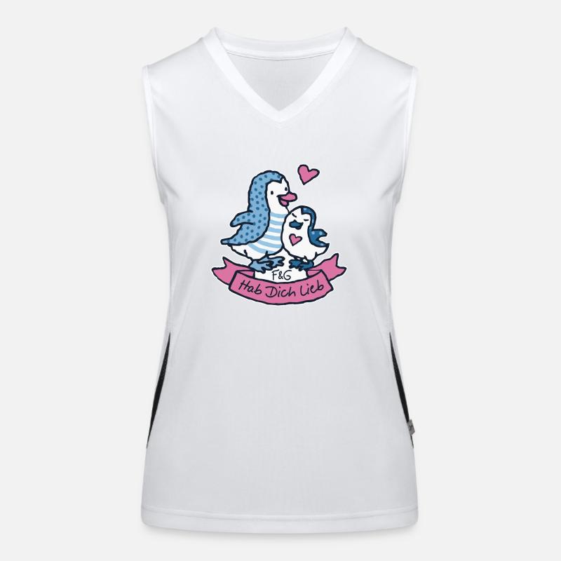 Hab dich lieb Funktionelles Kontrast-Tank Top für Frauen
