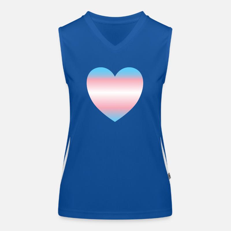 Subtle Transgender Pride heart Women's Functional Contrast Tank Top