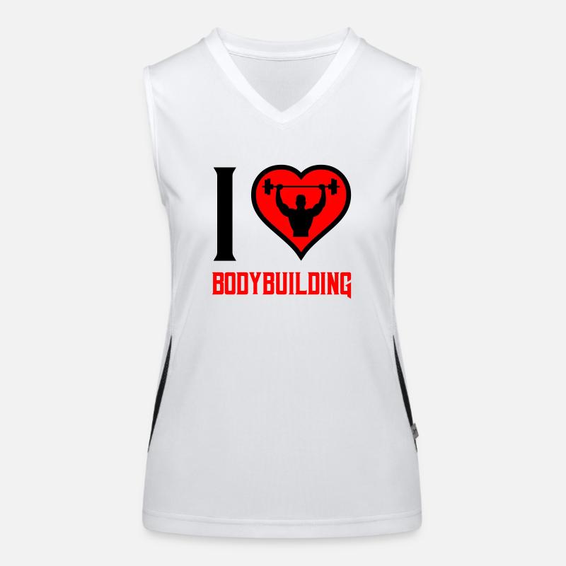 i love bodybuilding Funktionelles Kontrast-Tank Top für Frauen