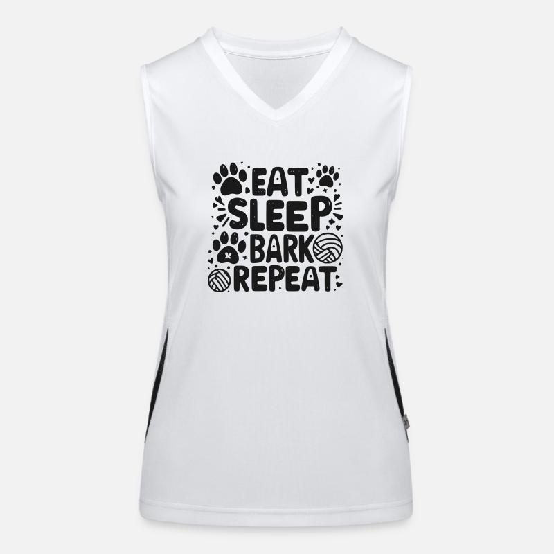Eat Sleep Bark Repeat Women's Functional Contrast Tank Top