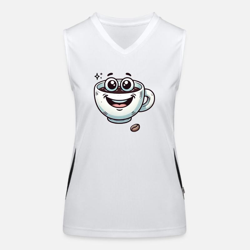 Coffee cup Women's Functional Contrast Tank Top