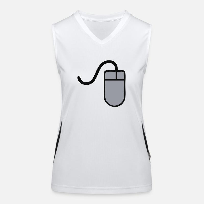 Mouse, key board, keyboard, Mouse, Joystick, disk, Women's Functional Contrast Tank Top