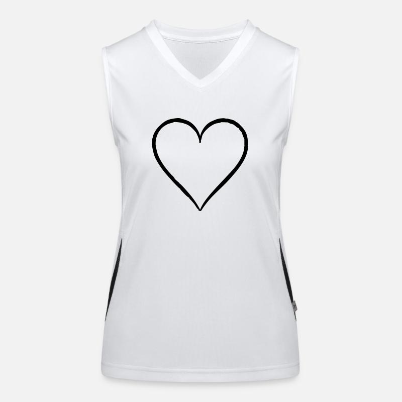 herz6 Funktionelles Kontrast-Tank Top für Frauen