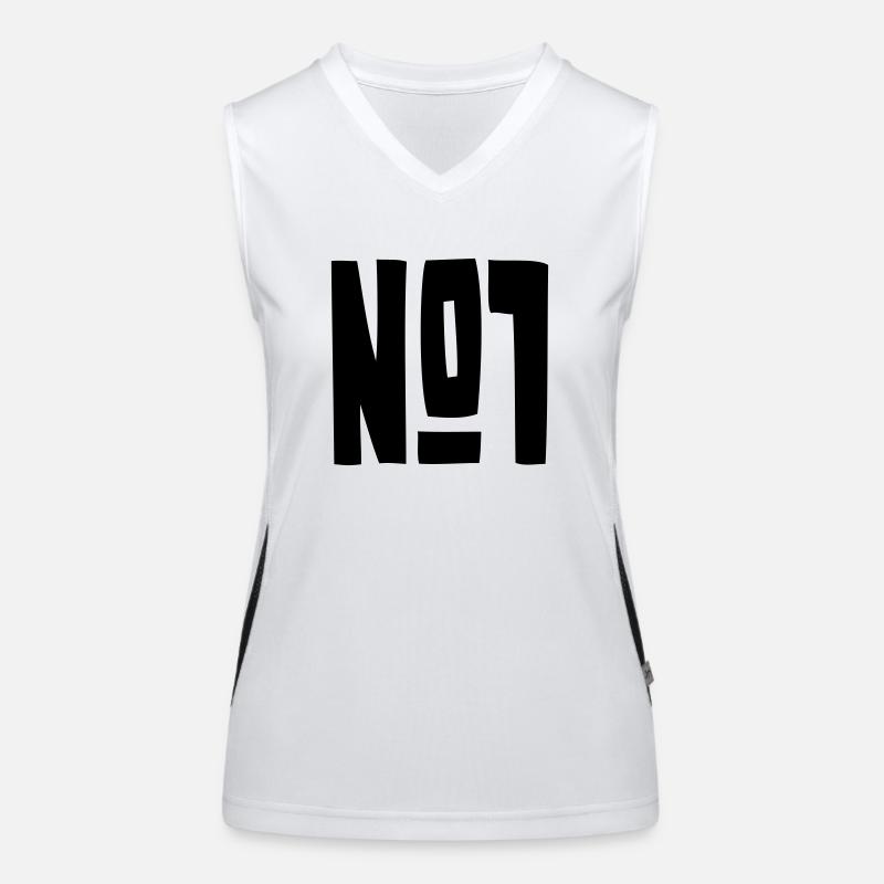No.1 - Logo Funktionelles Kontrast-Tank Top für Frauen