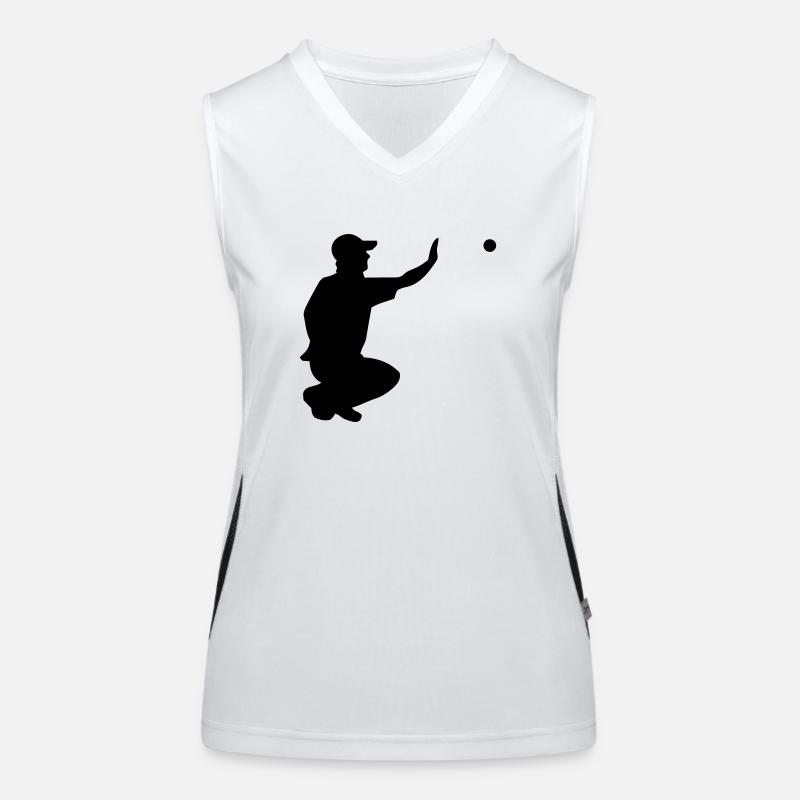 Pétanque Boule Funktionelles Kontrast-Tank Top für Frauen