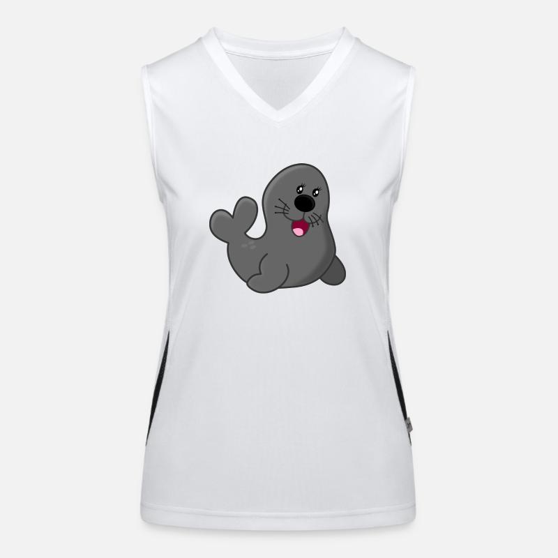 Seehund Funktionelles Kontrast-Tank Top für Frauen
