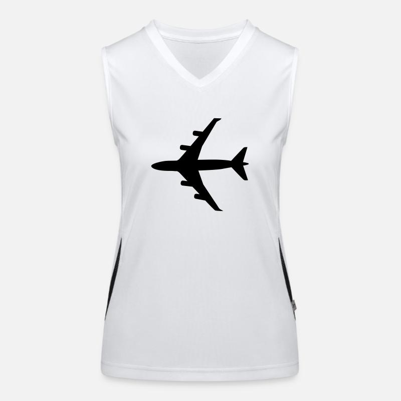 Flugzeug Funktionelles Kontrast-Tank Top für Frauen