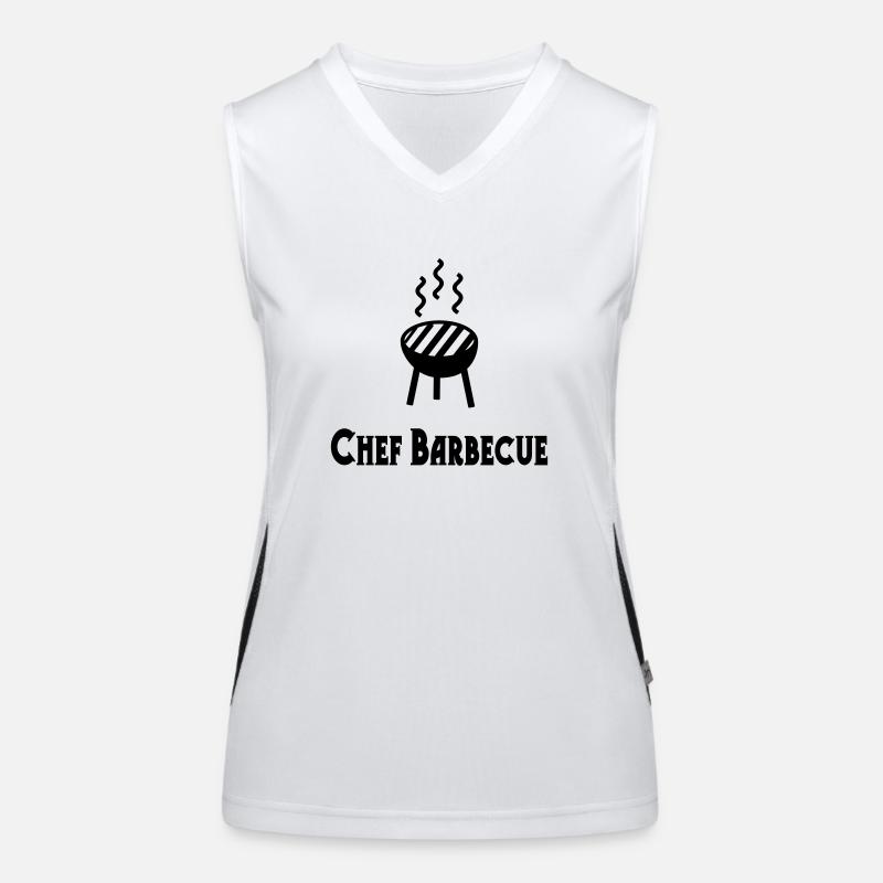 Chef Barbecue - Women's Functional Contrast Tank Top - white/black