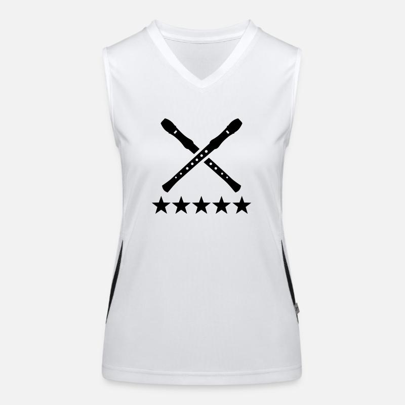 Flöte Funktionelles Kontrast-Tank Top für Frauen