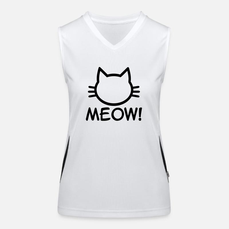 Meow Chat Débardeur respirant contrasté Femme
