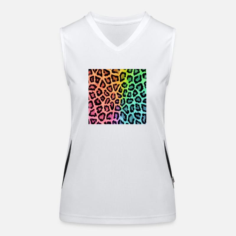 Leopard leopard skin pattern Women's Functional Contrast Tank Top