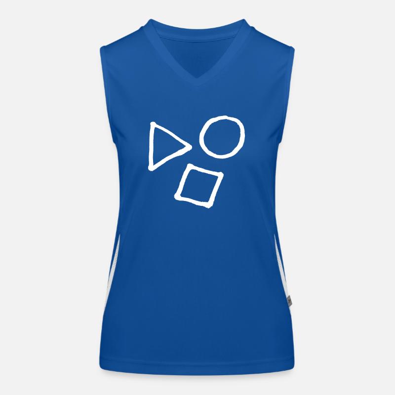 Geometrie Funktionelles Kontrast-Tank Top für Frauen