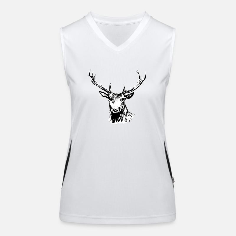 Hirsch Funktionelles Kontrast-Tank Top für Frauen
